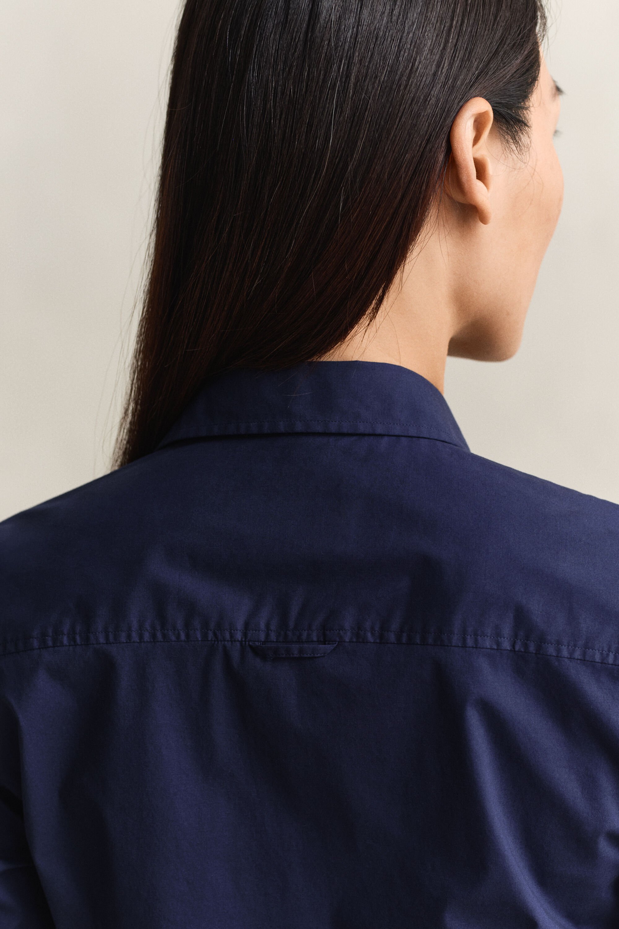 Slim Fit Popeline Bluse