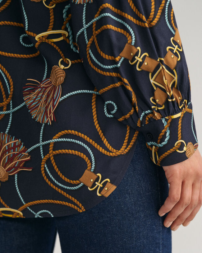 Bluse mit Seil-Print