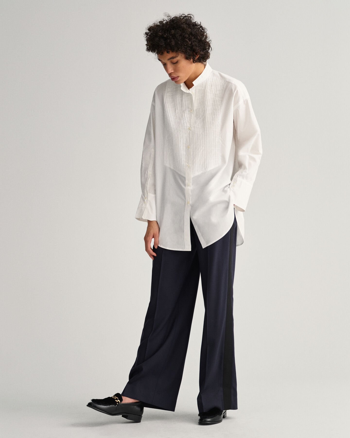 Oversized-Bluse mit Biesen