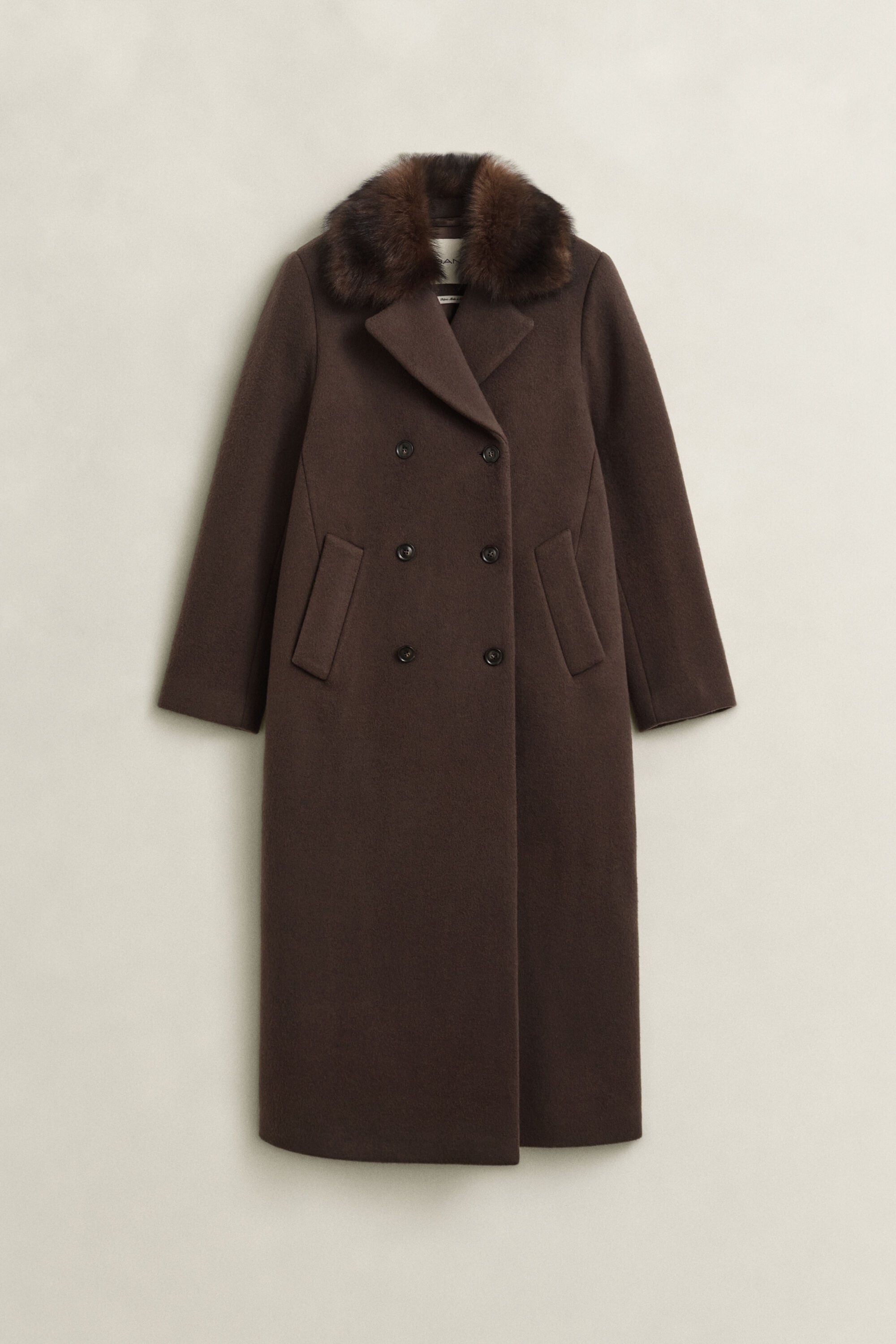 Mantel mit Shearling-Kragen