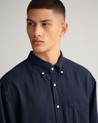 Relaxed Fit Lyocell Hemd in St&uuml;ckf&auml;rbung