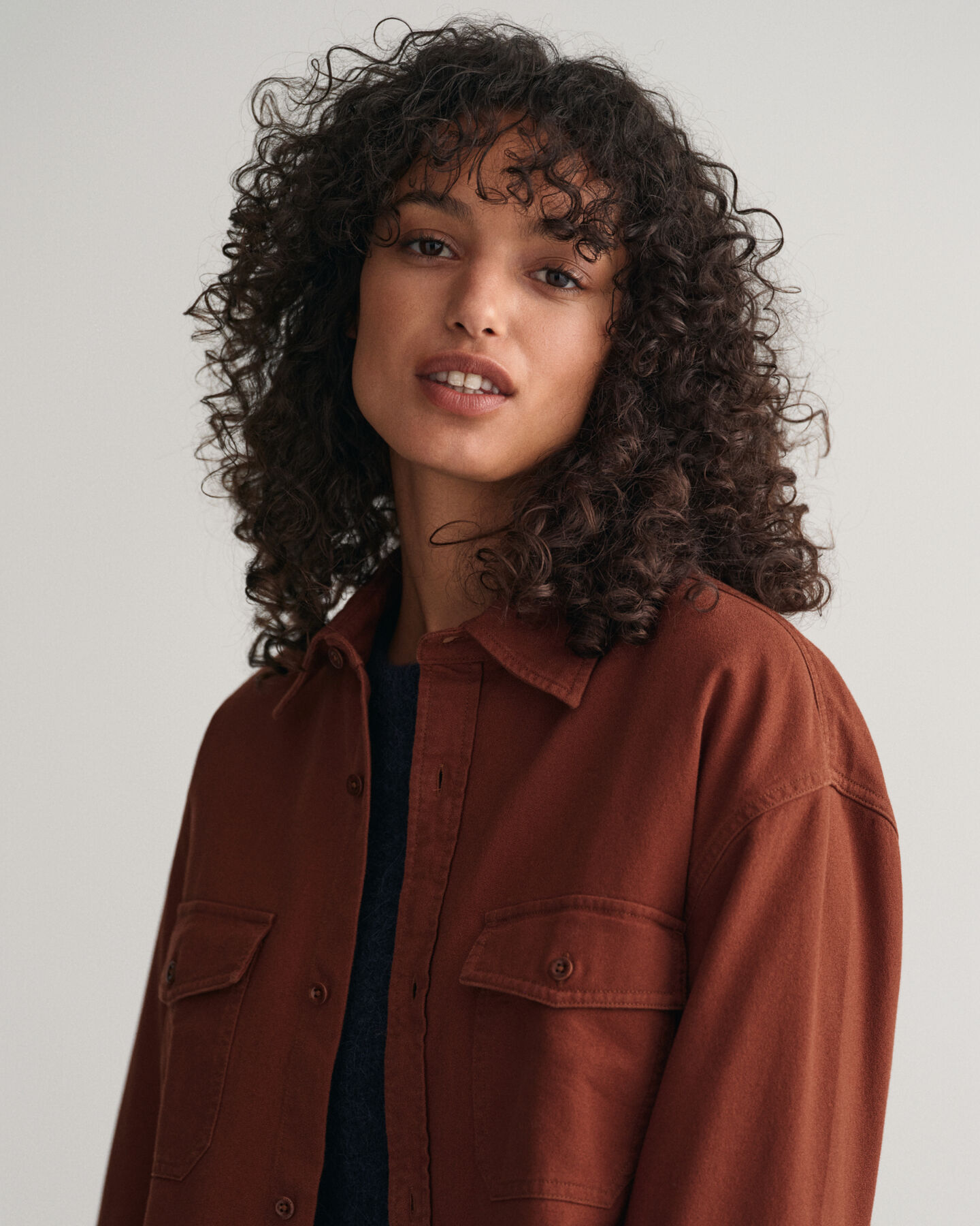 Relaxed Fit Utility-Bluse