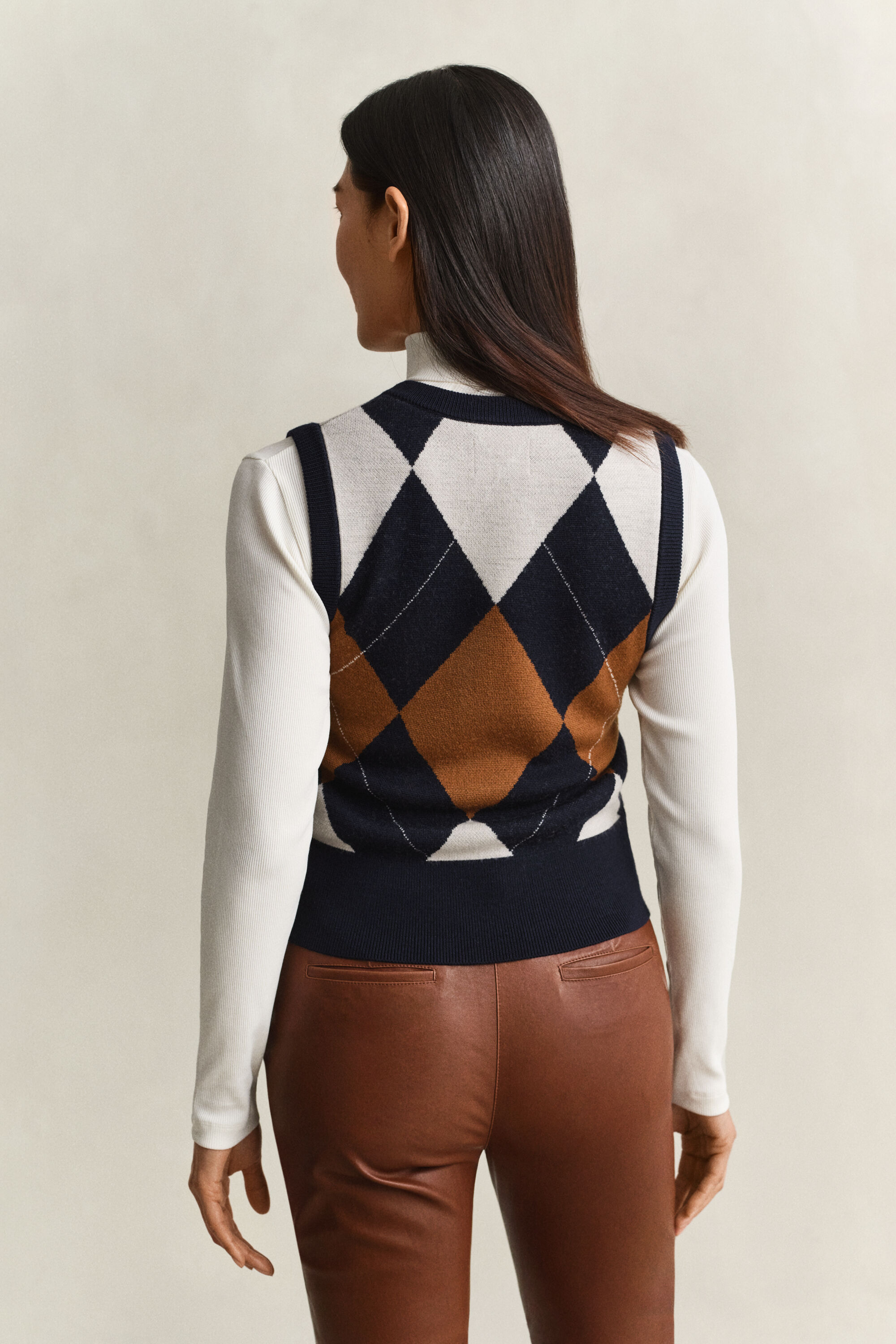 Strickpullunder aus Wolle mit Argyle-Muster