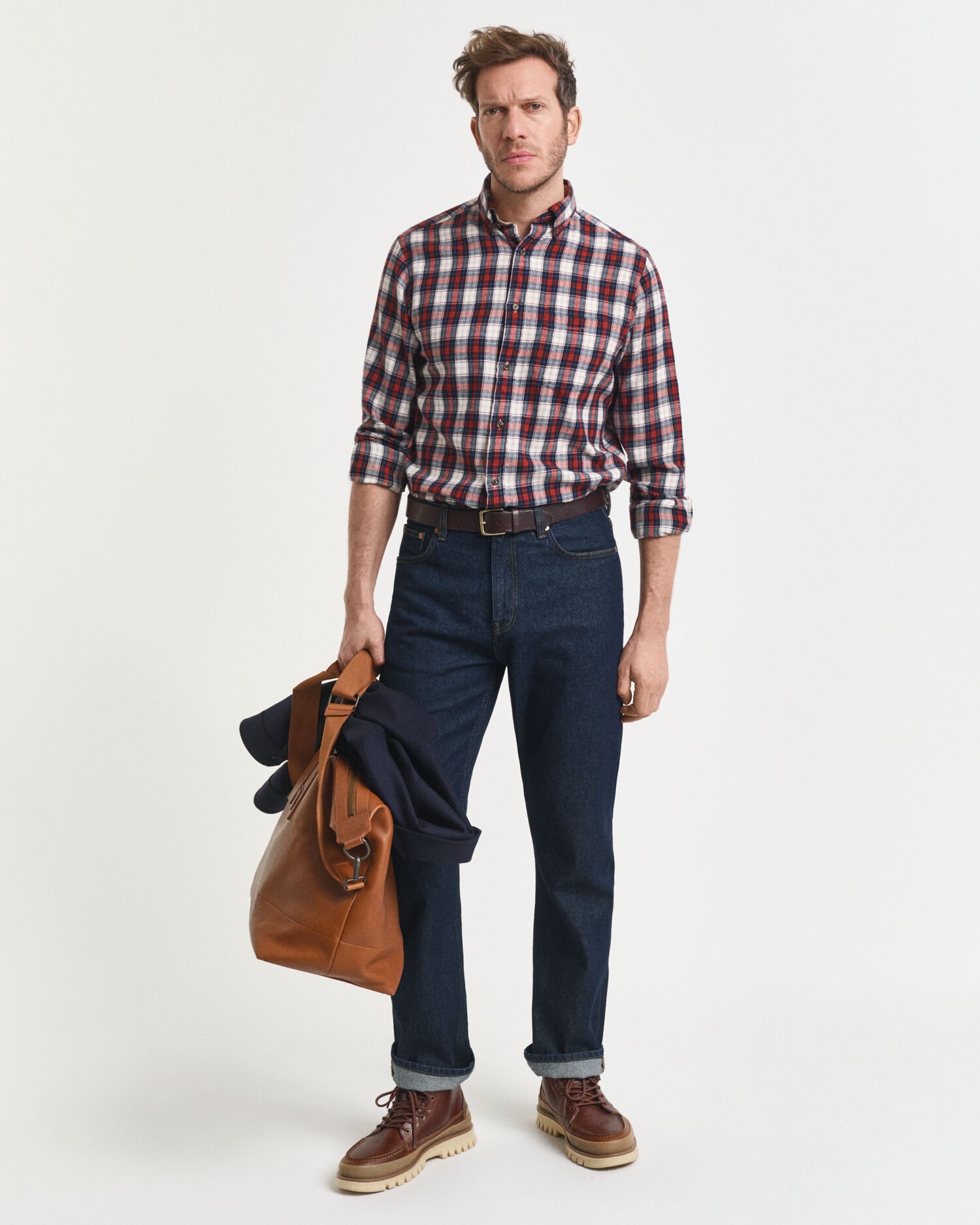 Regular Fit Windblown Flannel Hemd mit Karomuster