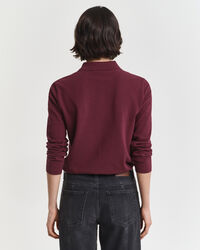 Langarm-Poloshirt aus Piqué