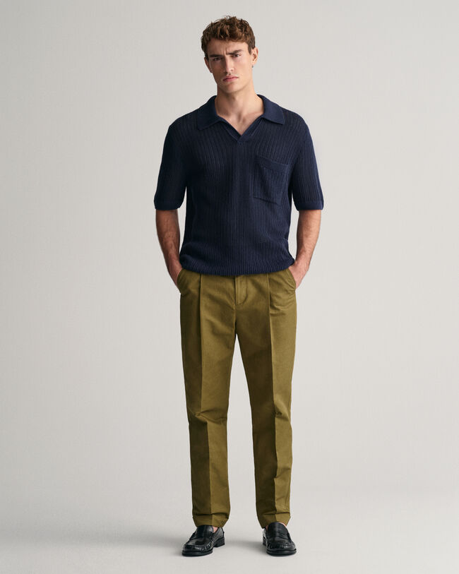 Regular Fit Baumwoll Leinen Hose