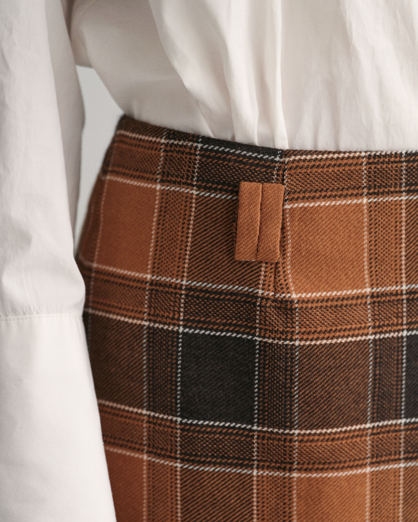 Minirock aus Wolle mit Karomuster