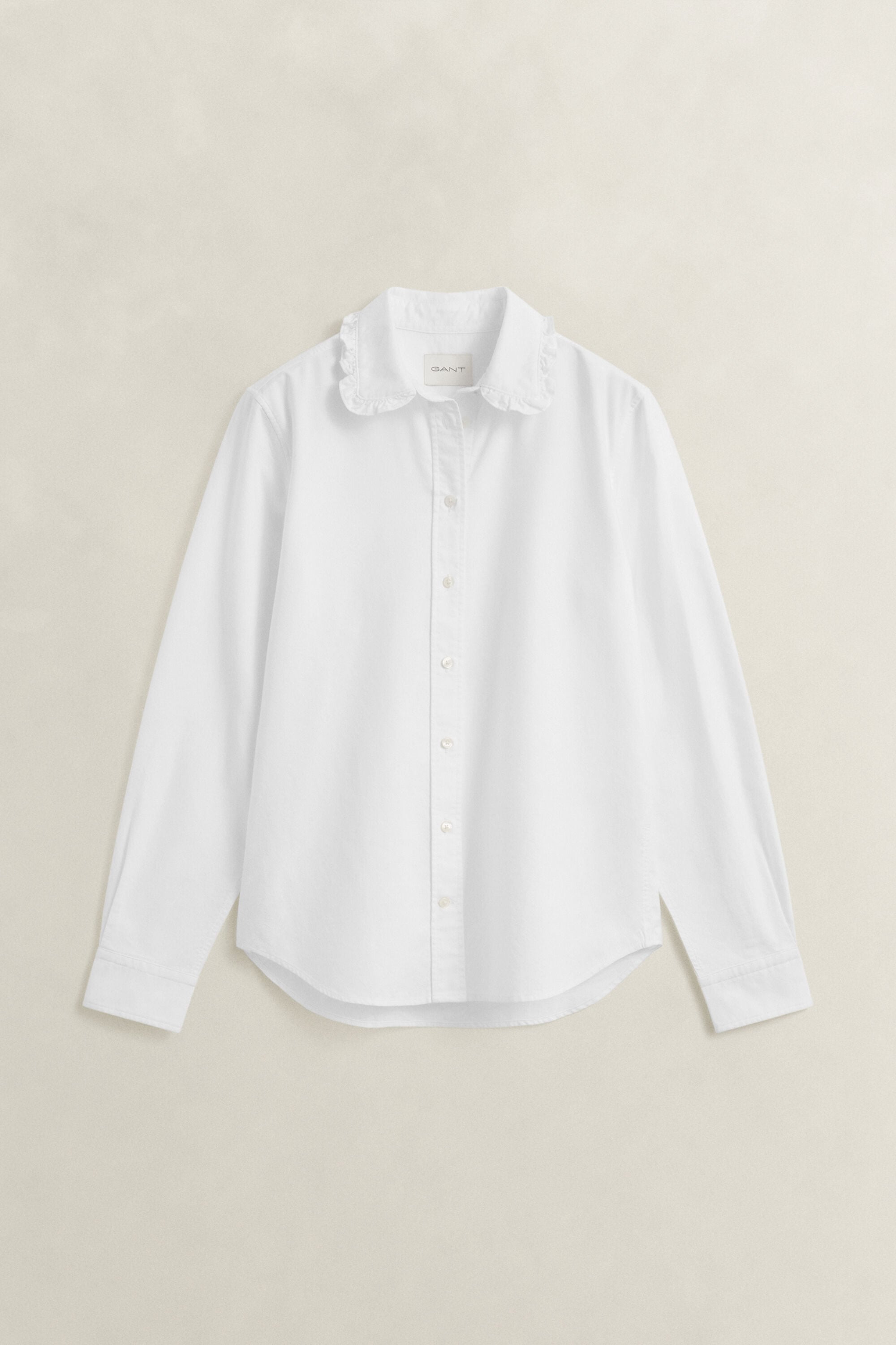 Classic Oxford-Bluse mit Rüschen