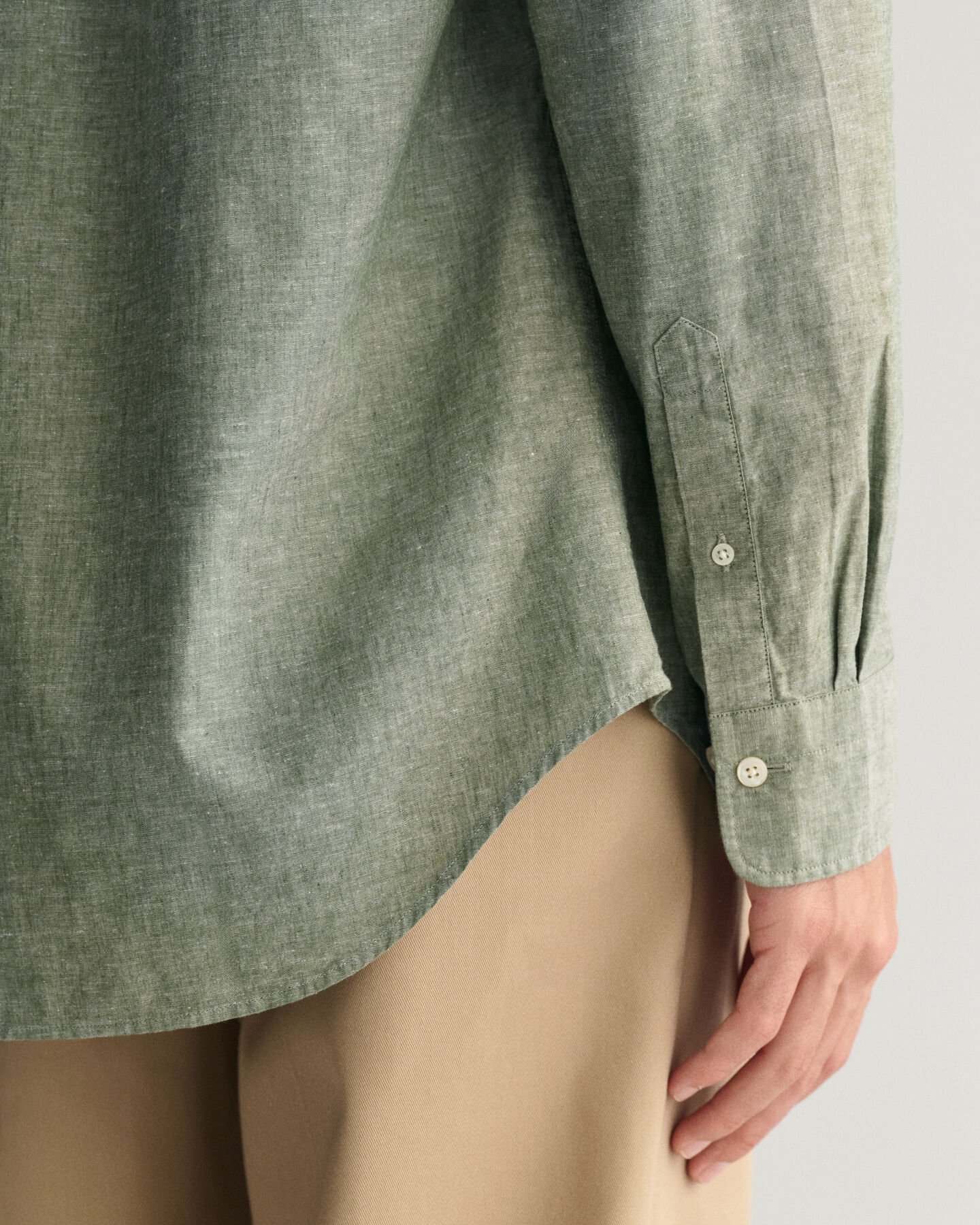 Regular Fit Baumwoll Leinen Hemd