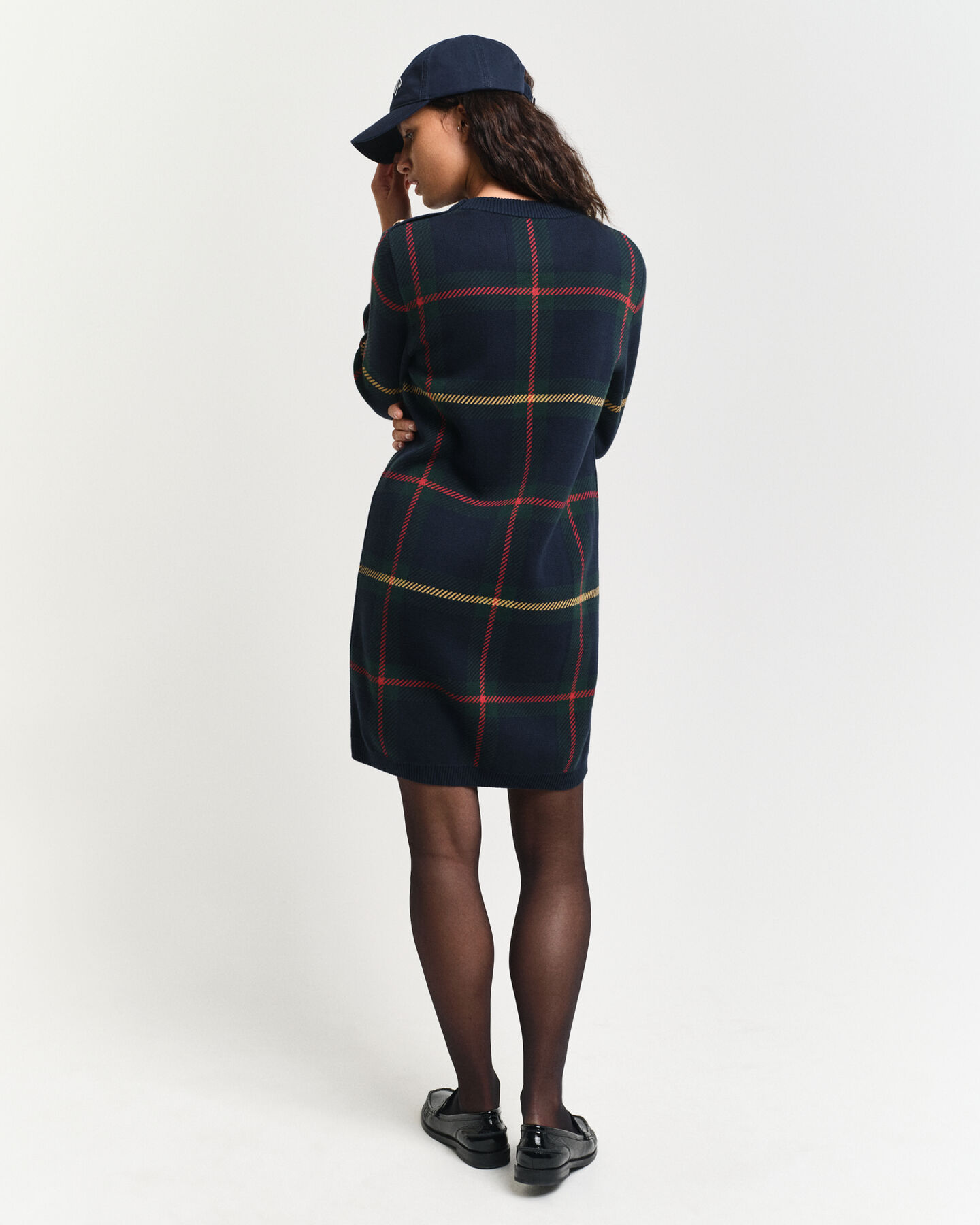 Kariertes Rundhalskleid