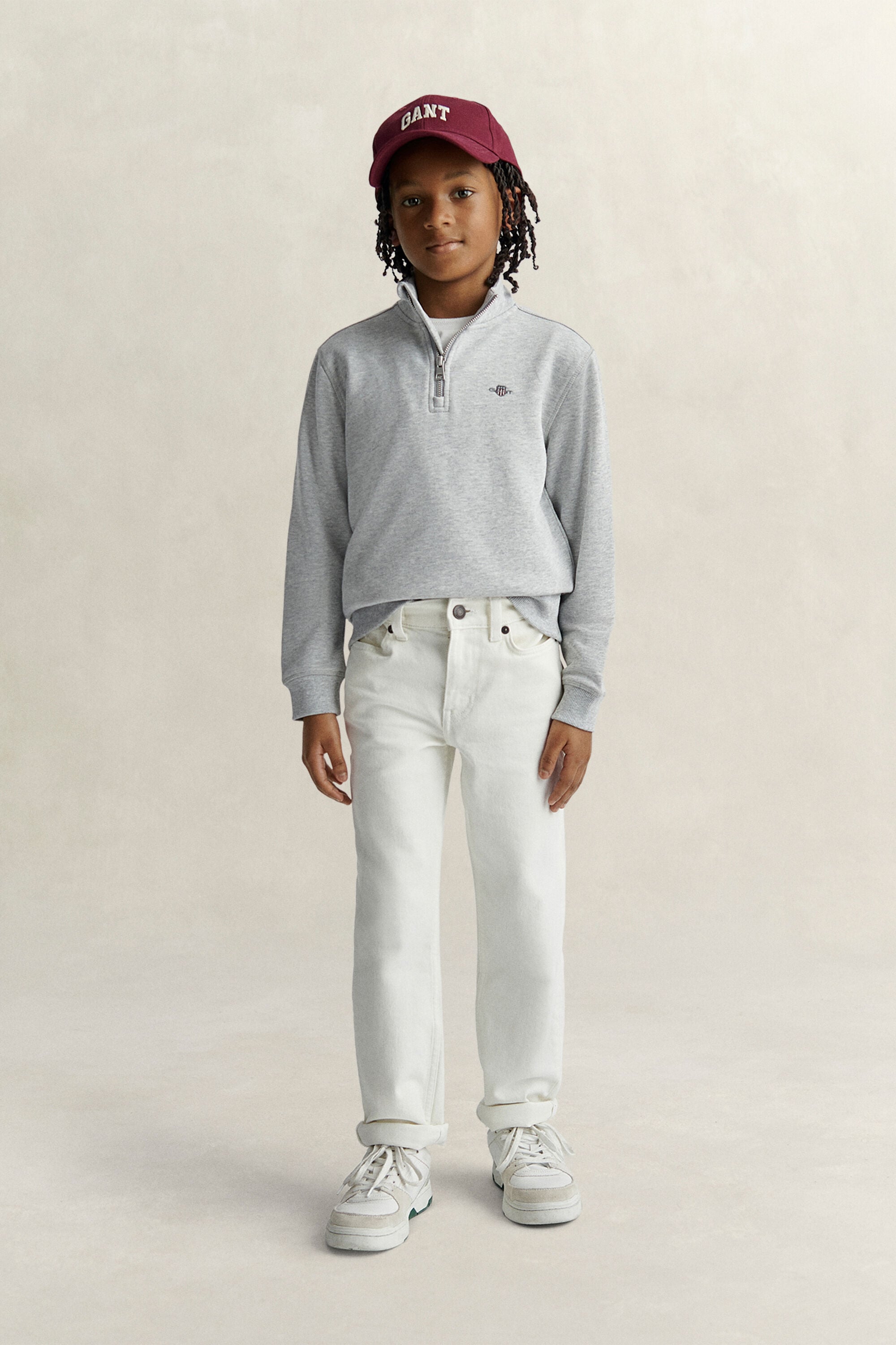 Teen Boys Shield Sweatshirt mit Reißverschlusskragen