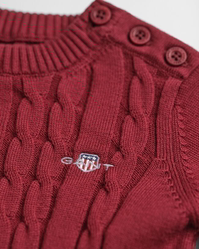 Baby Girls Zopfstrick Kleid aus Baumwolle