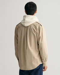 Solid Relaxed Fit Twillhemd