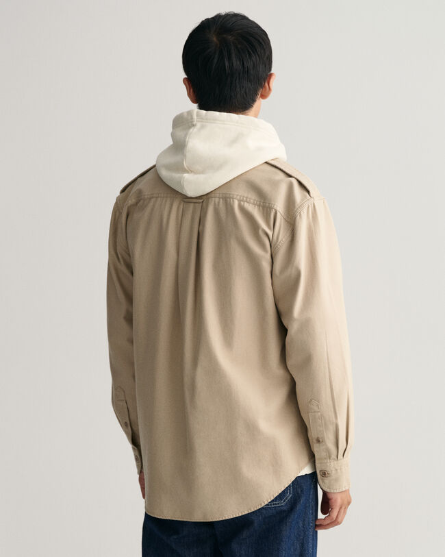 Solid Relaxed Fit Twillhemd