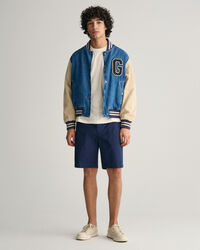 Regular Fit Baumwoll Leinen Shorts