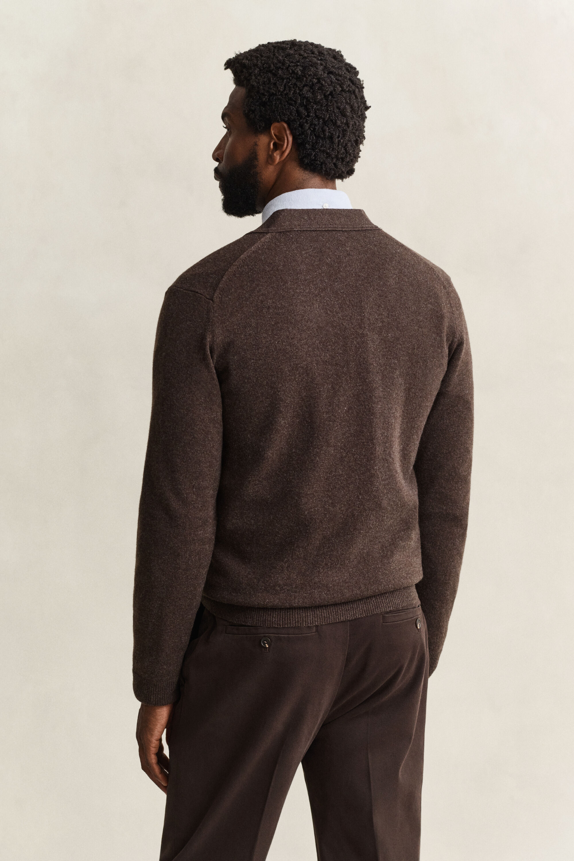 V-Neck Strickjacke aus Lambswool