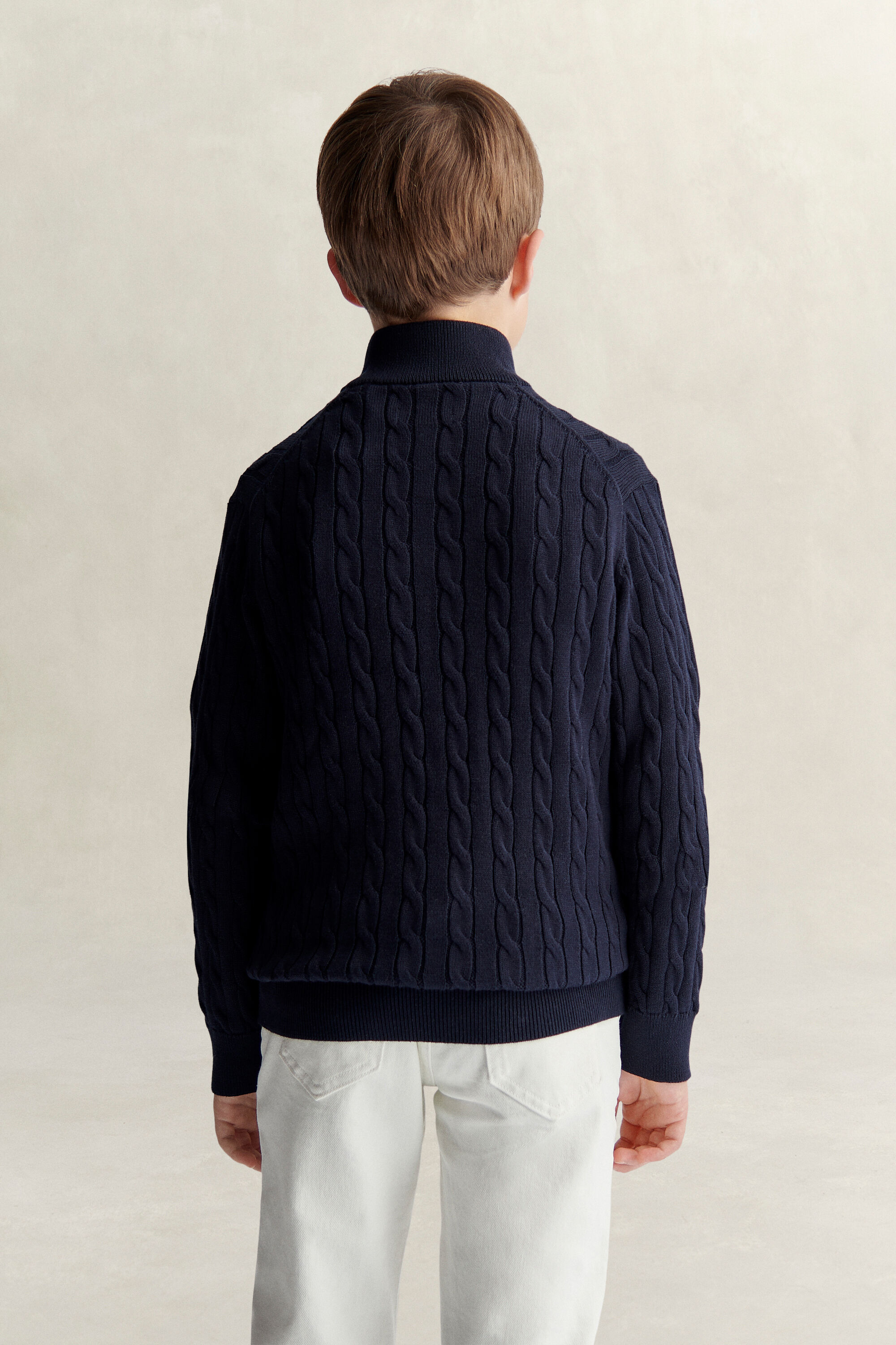 Teen Boys Shield Zopfstrick-Troyer