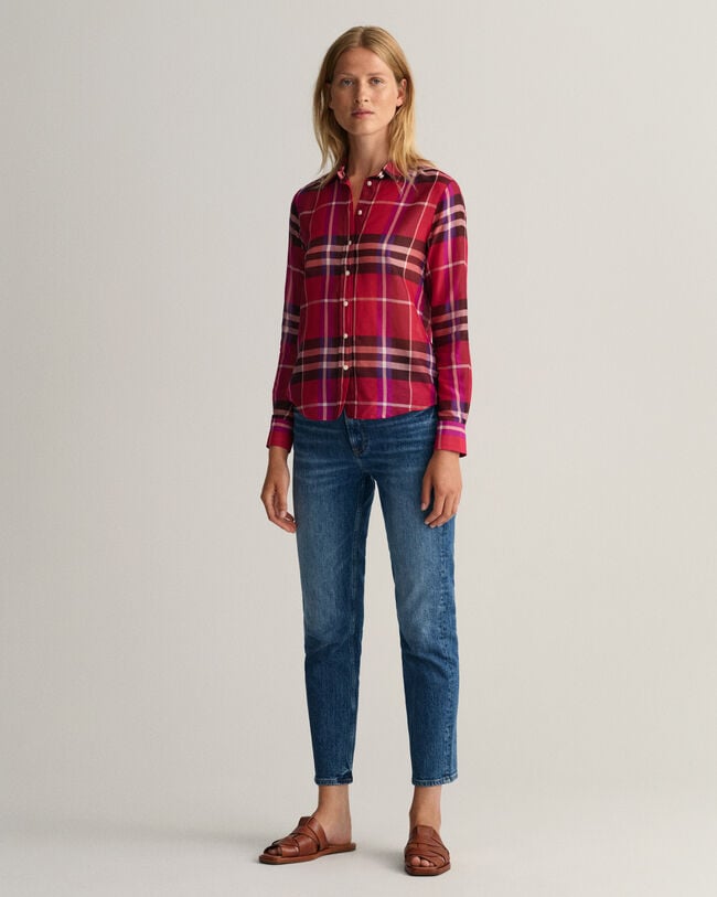 Regular Fit Karobluse aus Baumwolle und Seide