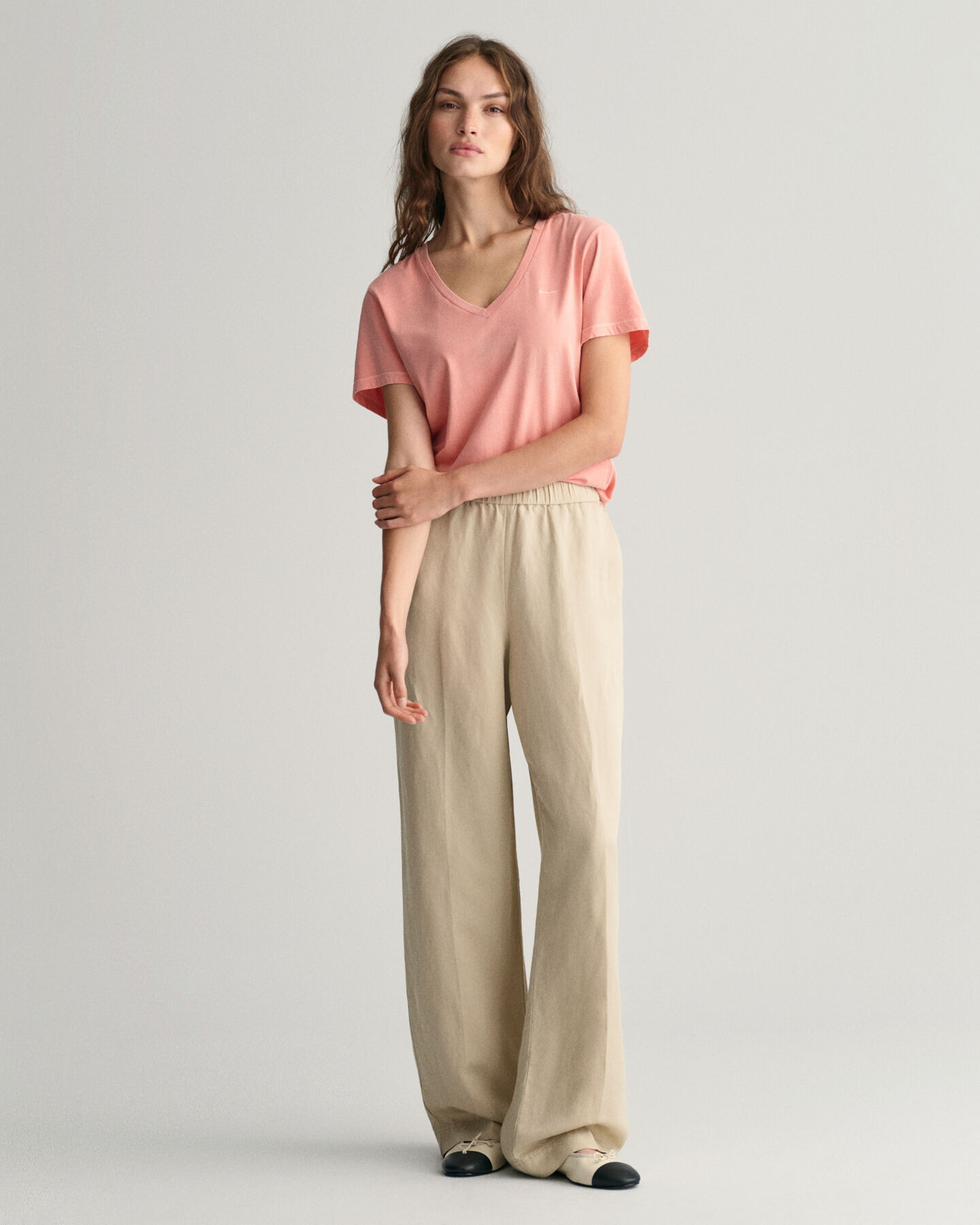 Relaxed Fit Leinenmix Pull-On Hose