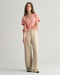 Relaxed Fit Leinenmix Pull-On Hose