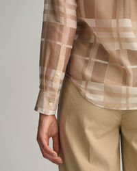 Regular Fit Karobluse aus Baumwolle und Seide