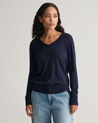 Feinstrick V-Neck Pullover