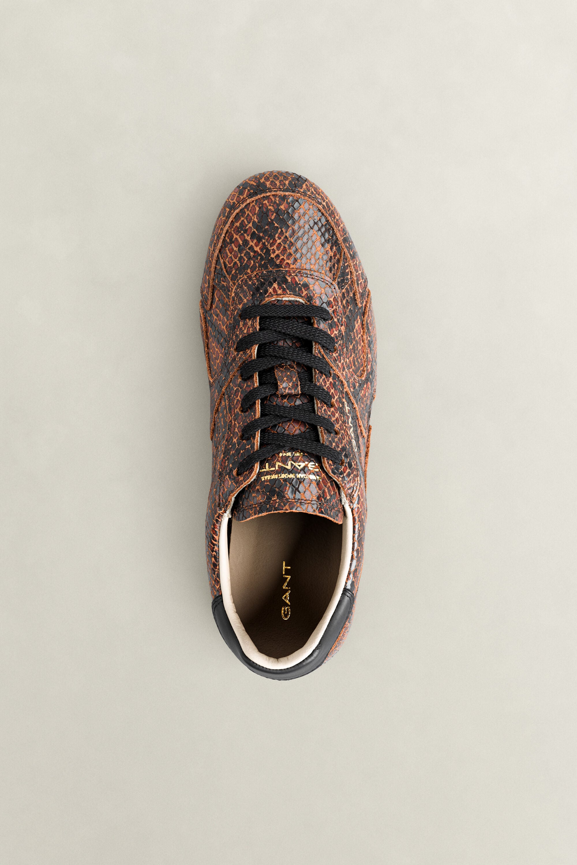 Sperly Ledersneaker in Schlangenlederoptik