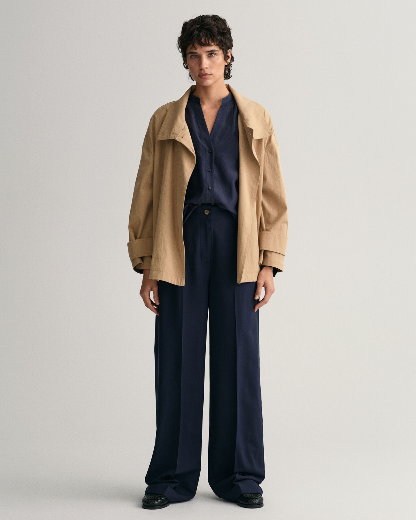 Relaxed Fit Baumwoll Seiden Bluse