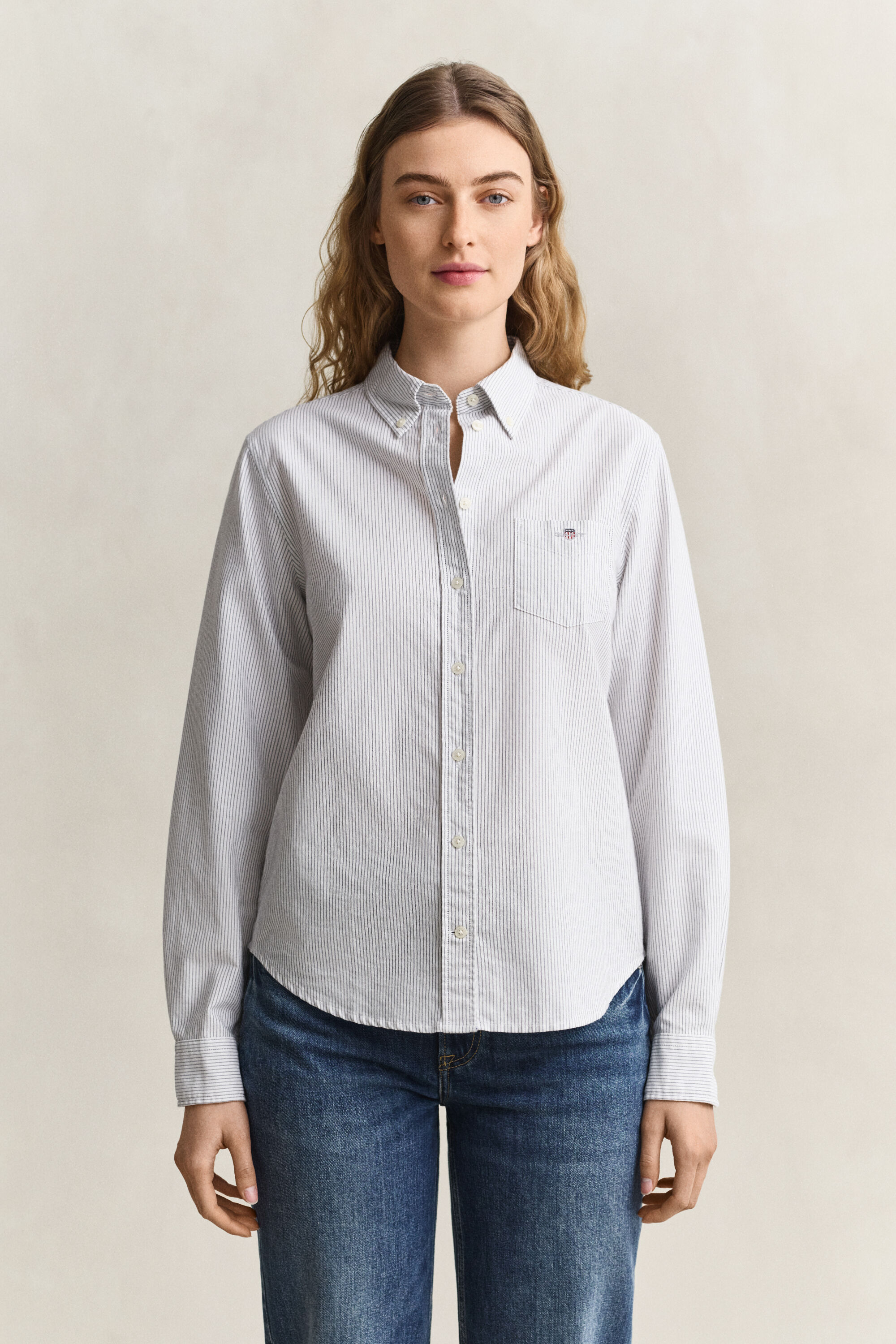 Classic Oxford-Bluse mit Streifen
