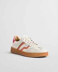 Cuzima Sneaker aus Metallic-Leder und Veloursleder