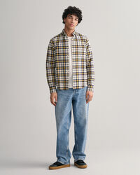 Gebürstetes Regular Fit Oxford-Hemd mit Karomuster