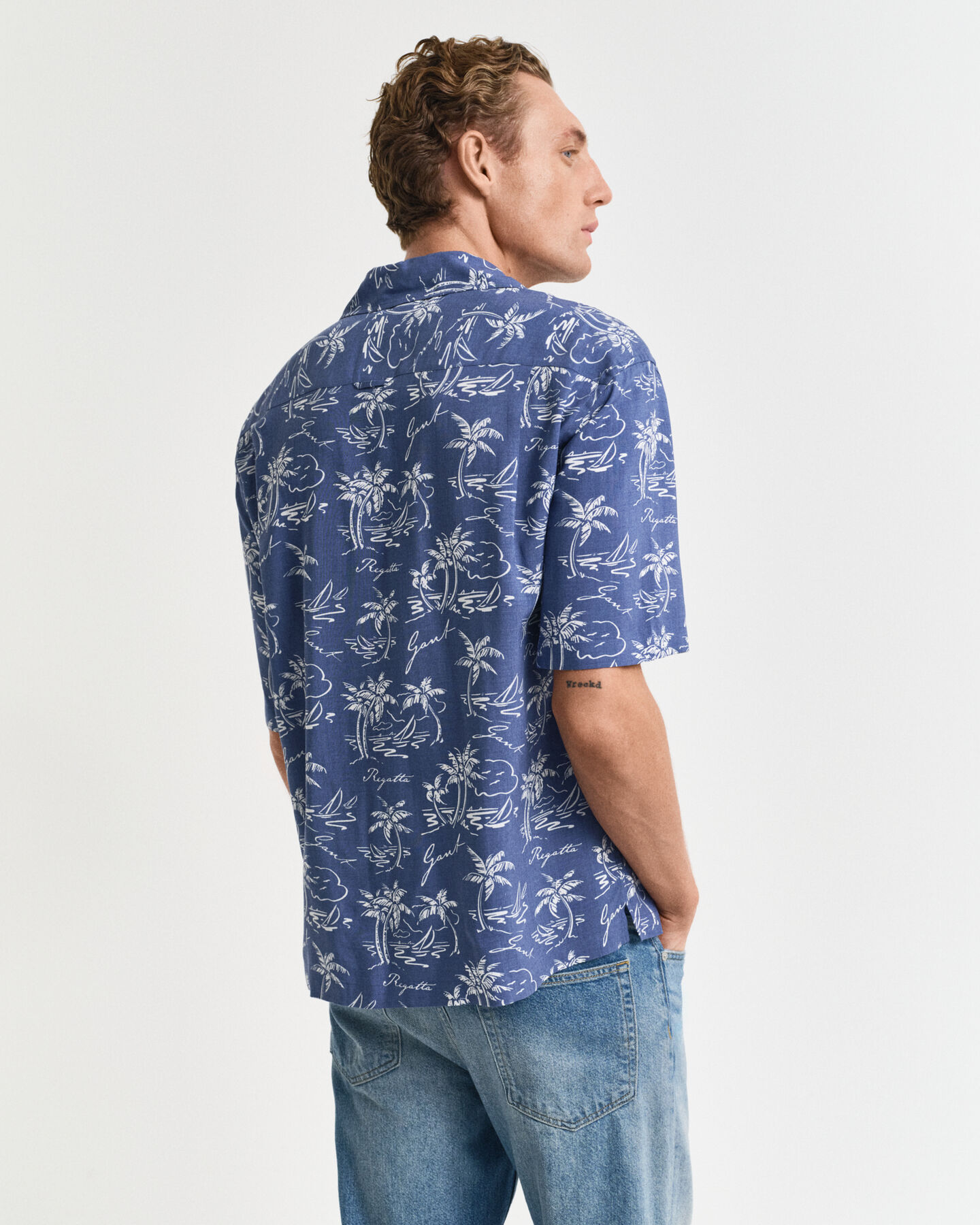 Relaxed Fit Hemd mit Insel-Print