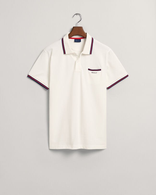 3-Color Tipped Piqu&eacute;-Poloshirt