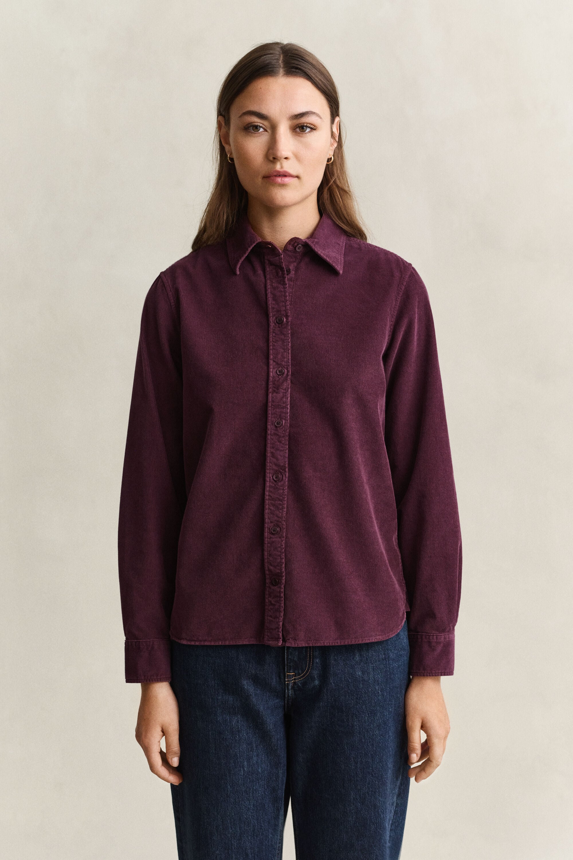Regular Fit Cordhemd