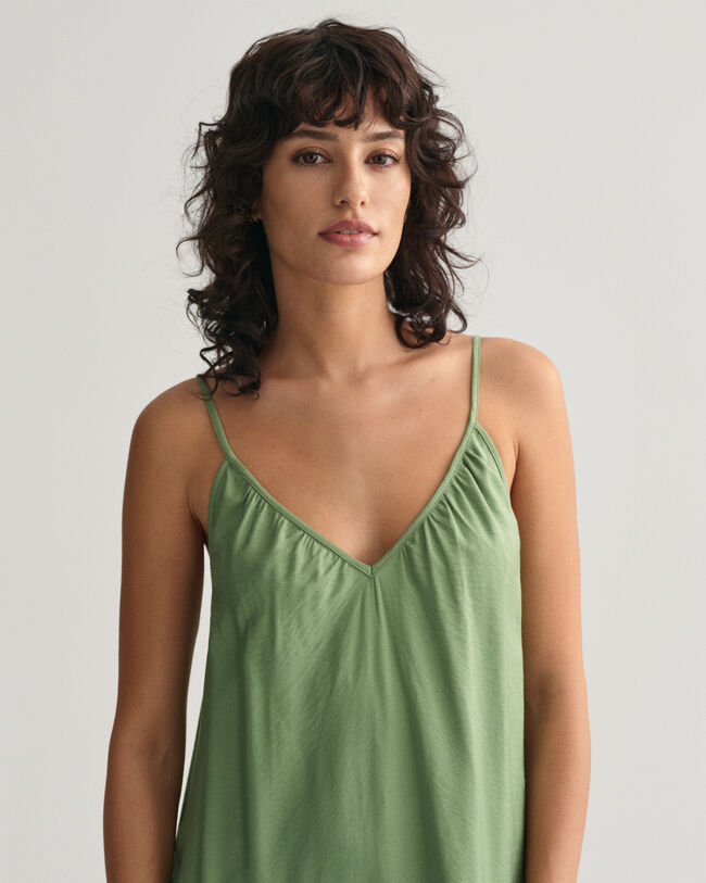 Maxikleid mit schmalen Tr&auml;gern