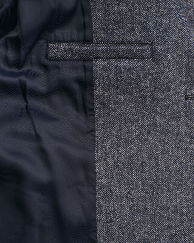 Verk&uuml;rzte Herringbone Wolljacke