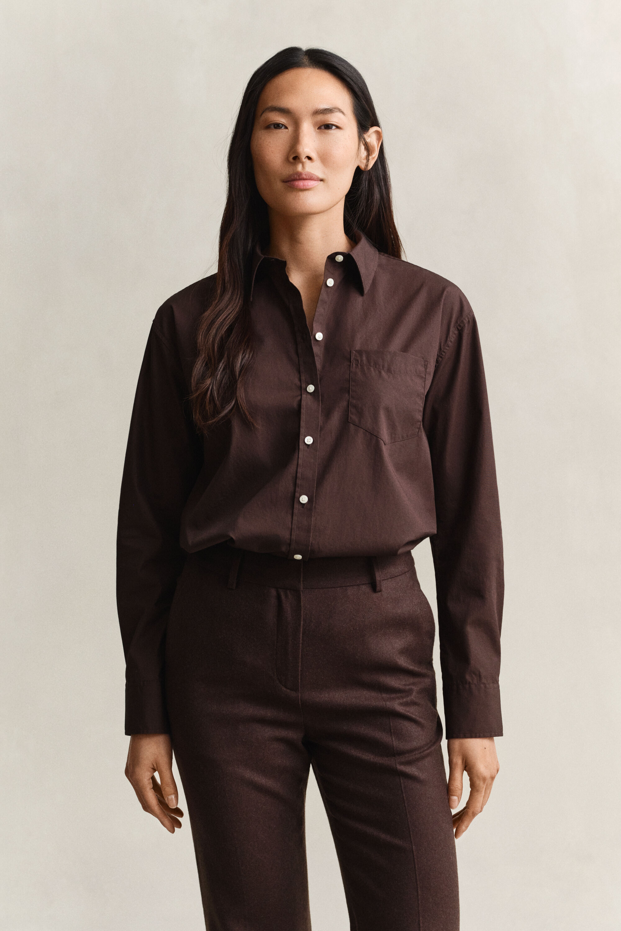 Regular Fit Classic Popeline Bluse