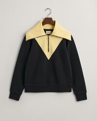 Sweatshirt mit halblangem Rei&szlig;verschluss im Blockfarbendesign