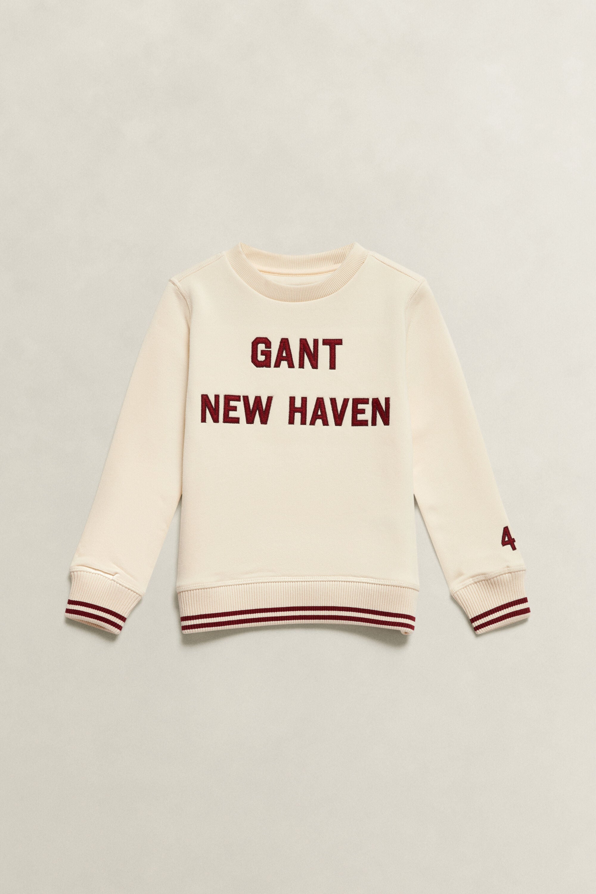 Boys Collegiate Sweatshirt — CREAMED WHITE