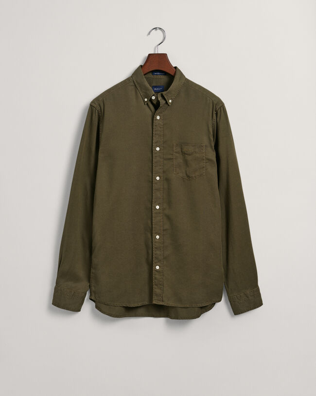 Regular Fit Lyocell Hemd in St&uuml;ckf&auml;rbung