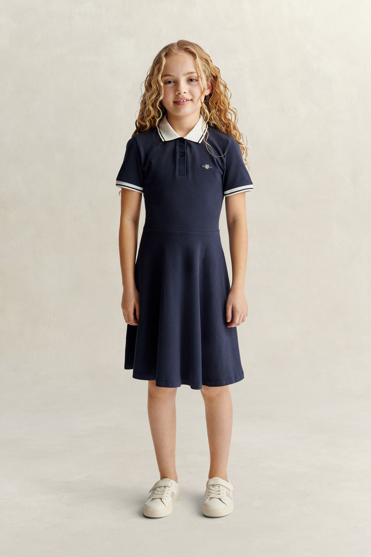 Teens Girls Shield Polokleid — EVENING BLUE