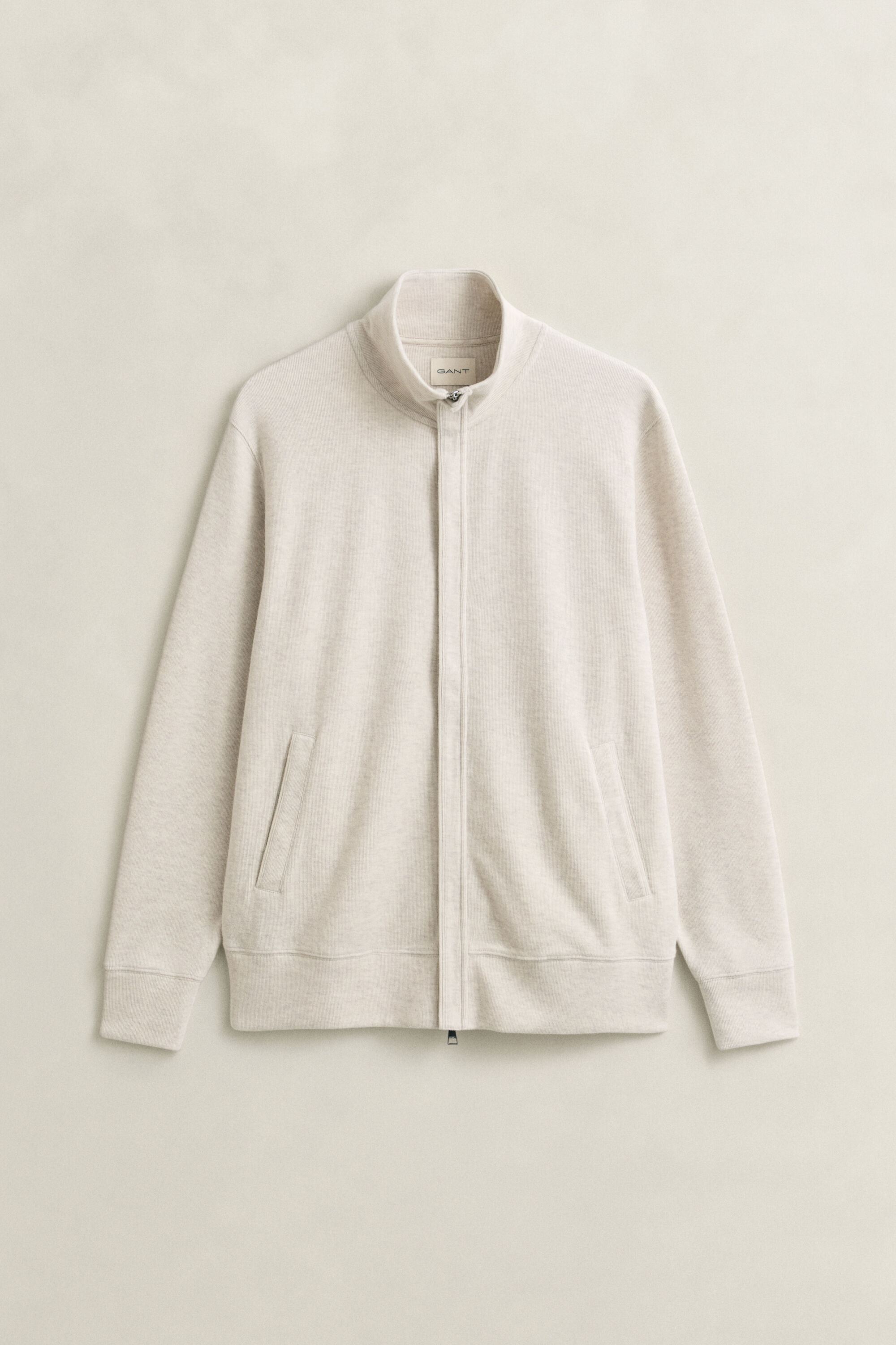Sacker Rib Sweatjacke mit Reißverschluss