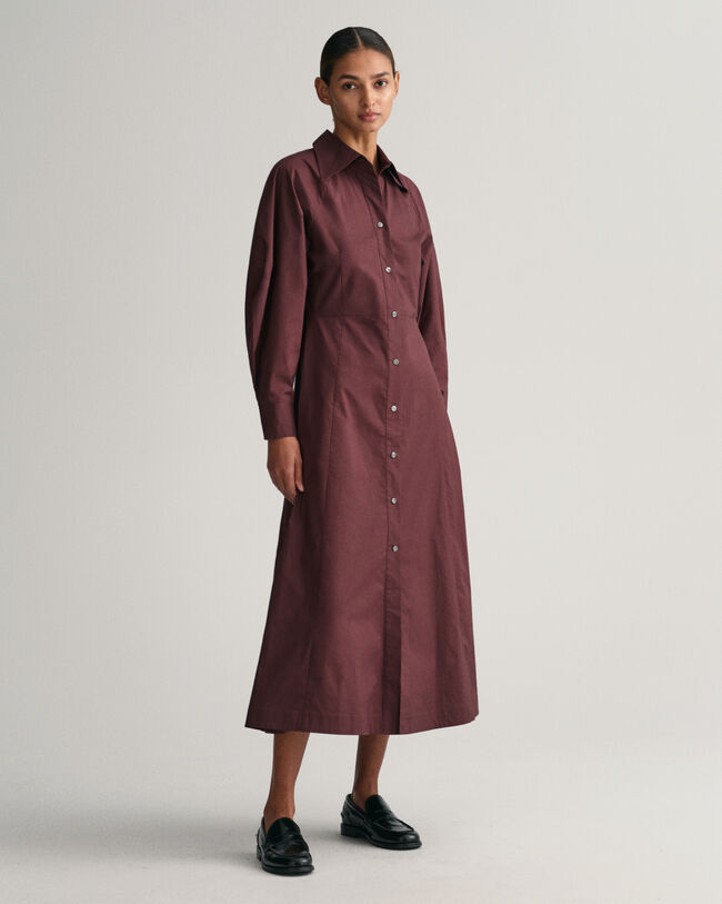 Hemdblusenkleid mit volumin&ouml;sen &Auml;rmeln