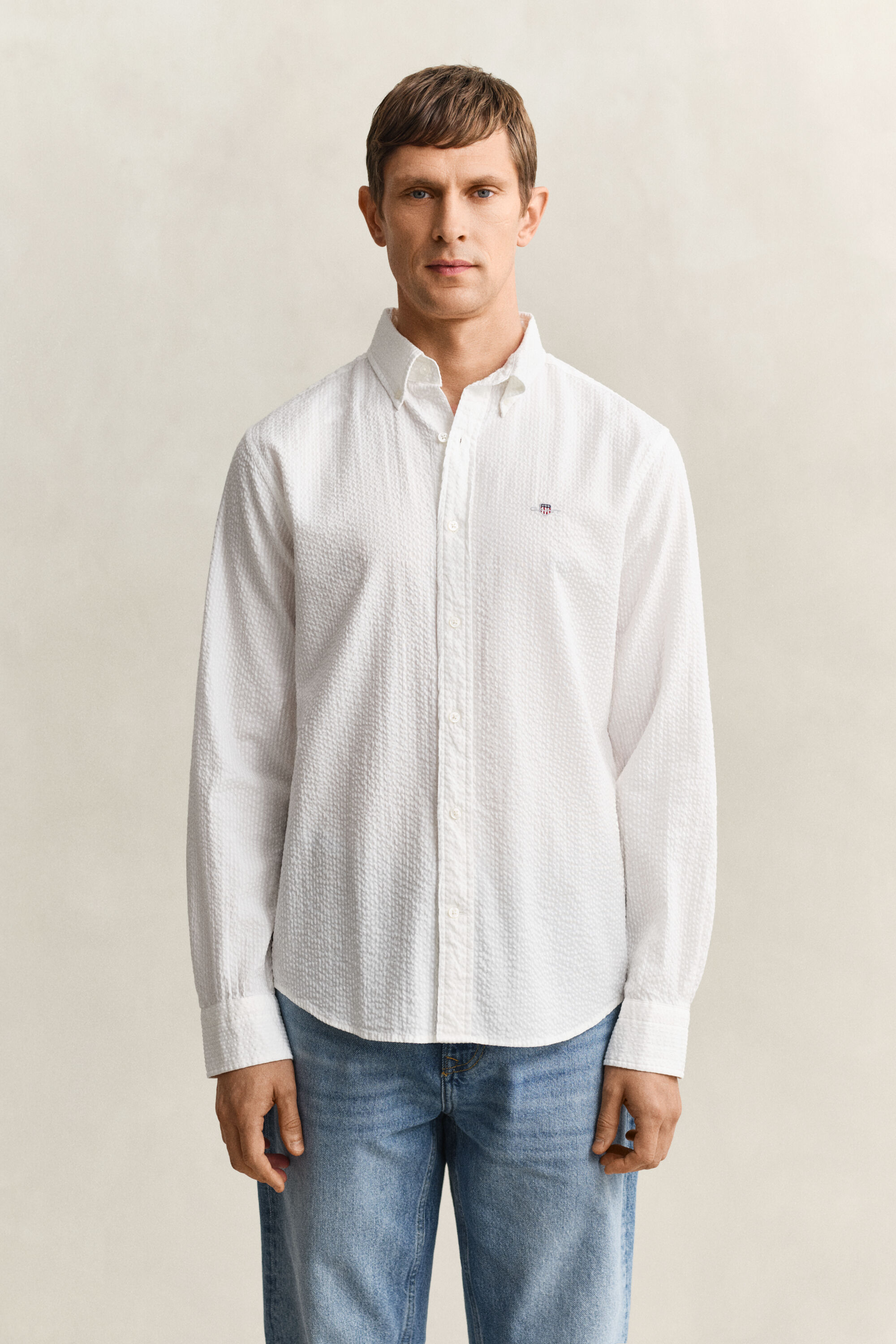 Regular Fit Seersucker Hemd