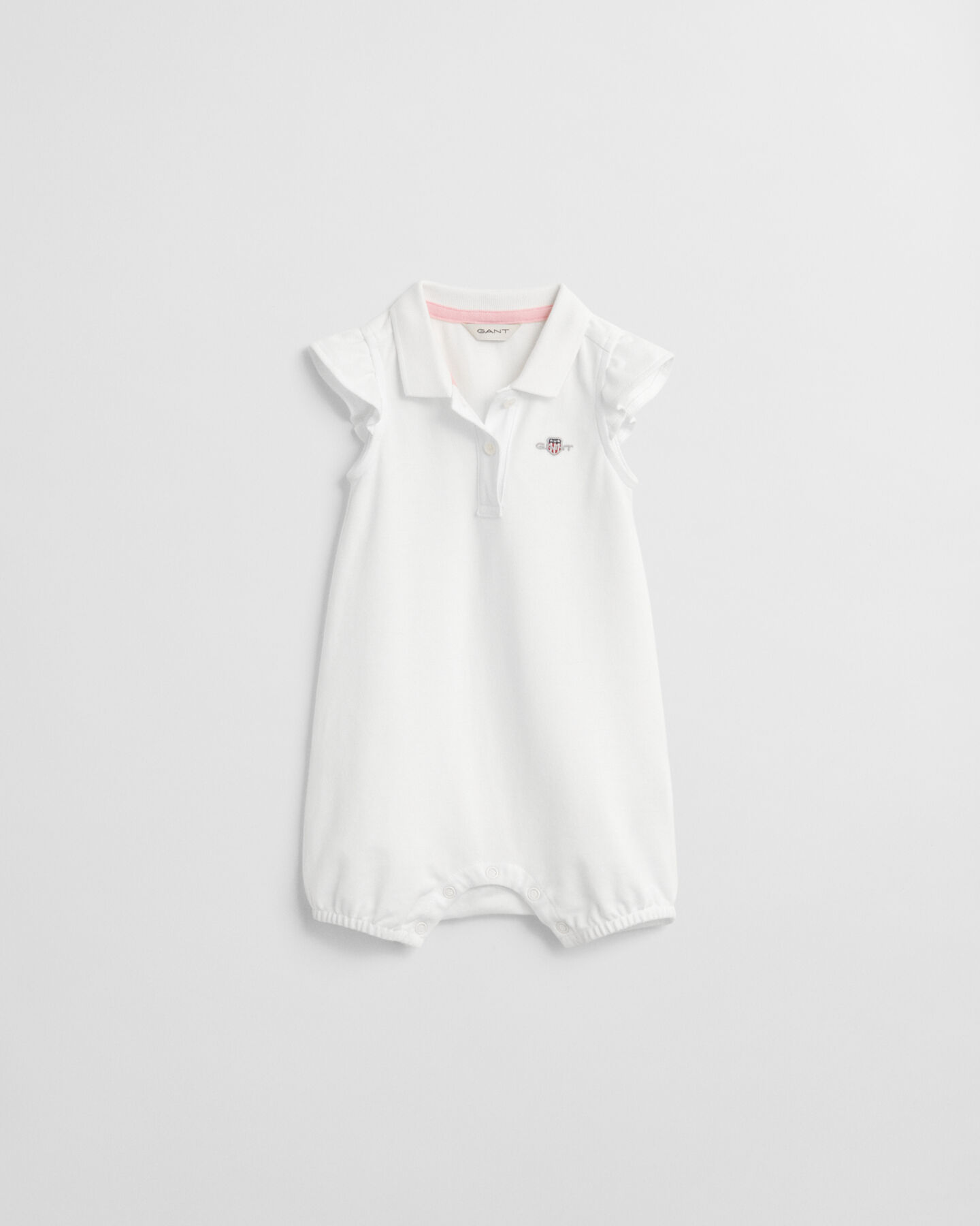 Baby Girl Piqu&eacute; Strampler mit R&uuml;schen