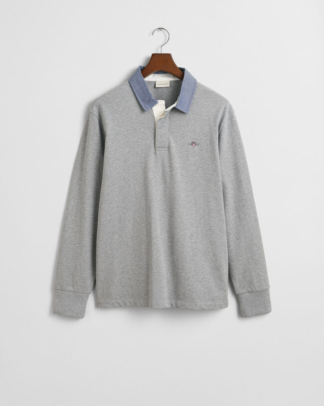 Heavy Rugger mit Chambray-Kragen