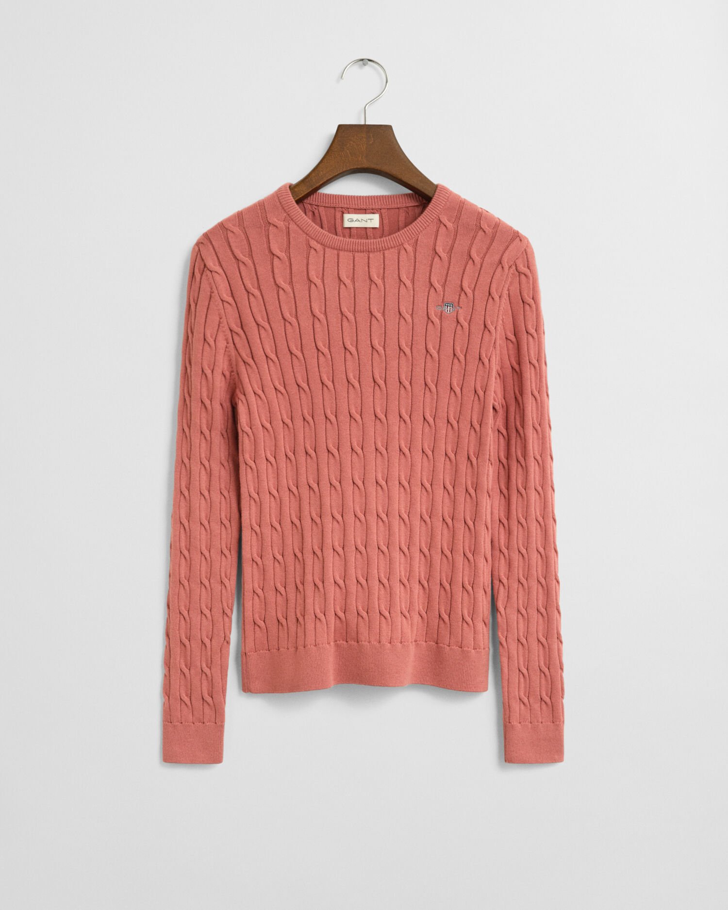 Teen Girls Zopfstrick Rundhalspullover aus Stretch-Baumwolle