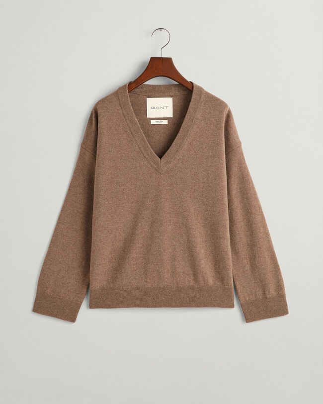 Superfine Lambswool V-Neck Pullover