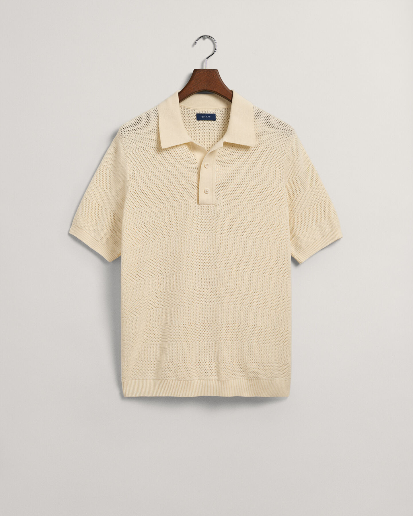 Textured Baumwoll Poloshirt