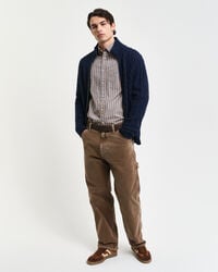 Zopfmuster Strickjacke mit Reißverschluss